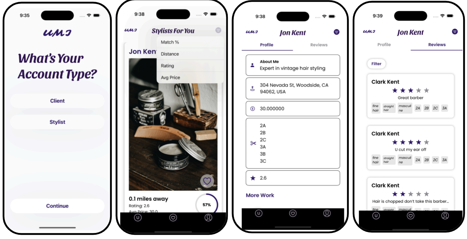 Hairstylist Matchmaking App